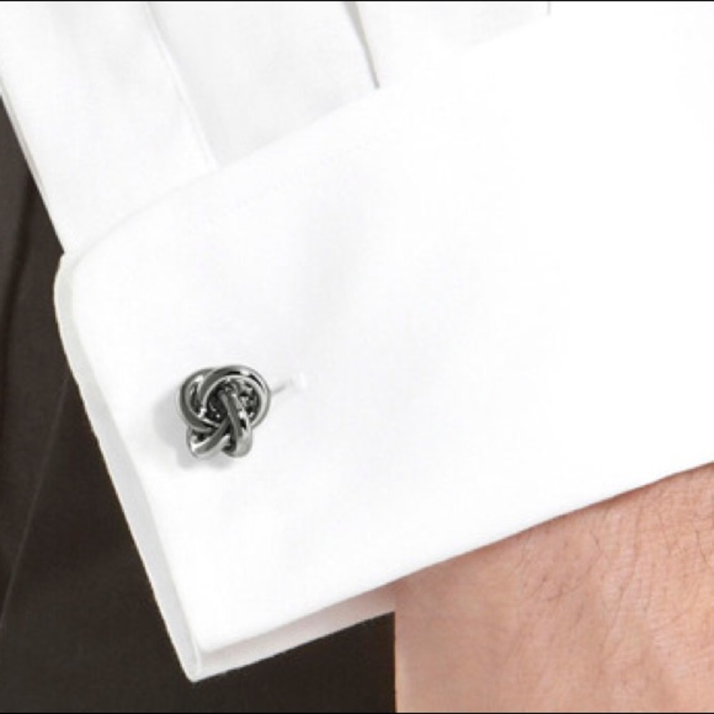 Men’s Gunmetal Knot Cufflinks - New Pair - NWT